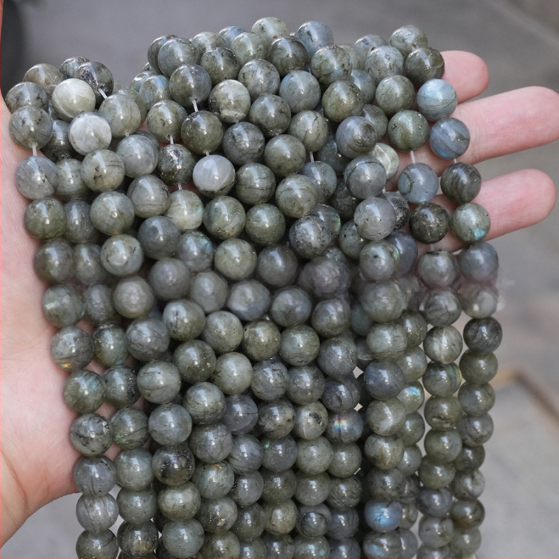 Prirodne bijele sjajne kamenčiće perle, okrugle, 10 mm, za DIY izradu narukvice, visokokvalitetni dijelovi od poludragog kamenja