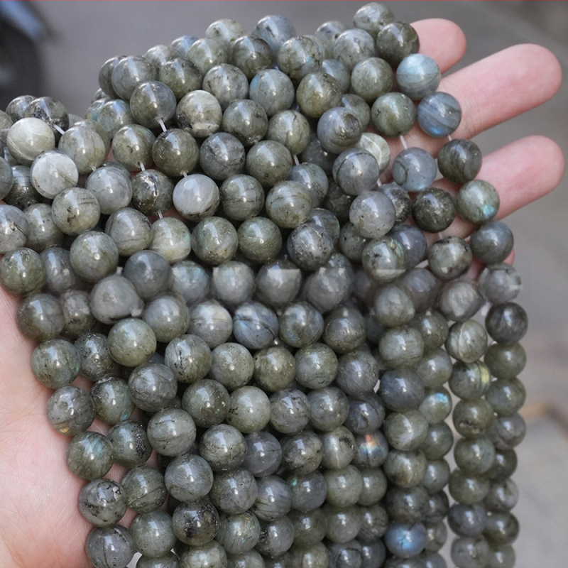 Prirodne bijele sjajne kamenčiće perle, okrugle, 10 mm, za DIY izradu narukvice, visokokvalitetni dijelovi od poludragog kamenja