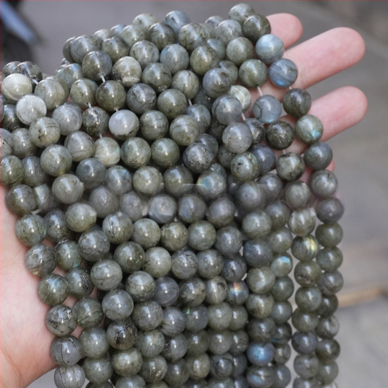 Prirodne bijele sjajne kamenčiće perle, okrugle, 10 mm, za DIY izradu narukvice, visokokvalitetni dijelovi od poludragog kamenja
