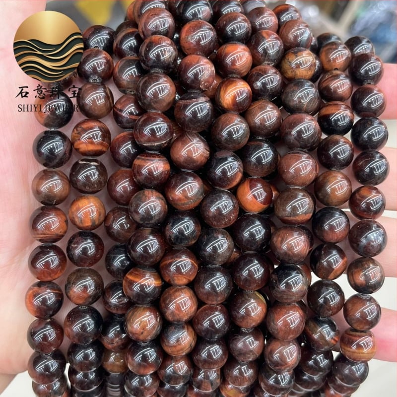 4-16 mm 5A prirodne crvene tigrovo oko okrugle perle za DIY nakit, slobodne perle od tigrovog oka, poluproizvodi
