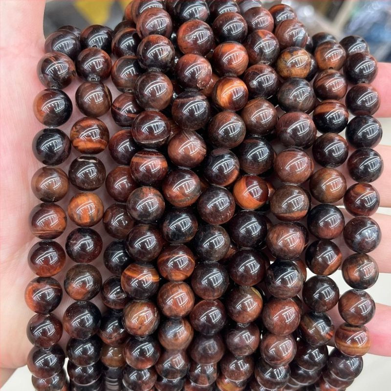 4-16 mm 5A prirodne crvene tigrovo oko okrugle perle za DIY nakit, slobodne perle od tigrovog oka, poluproizvodi