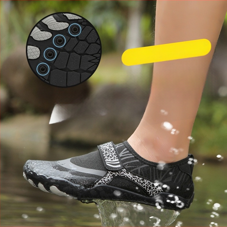 Vandens bateliai su penkiais pirštais — neslidūs, kvėpuojantys, greitai džiūstantys, Velcro užsegimas