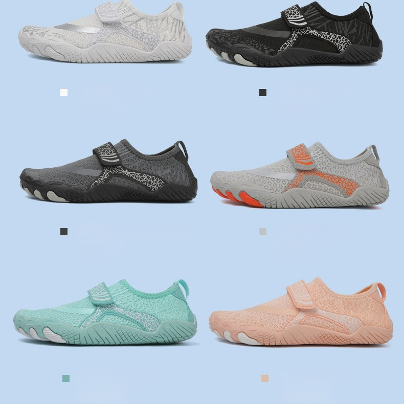 Vandens bateliai su penkiais pirštais — neslidūs, kvėpuojantys, greitai džiūstantys, Velcro užsegimas