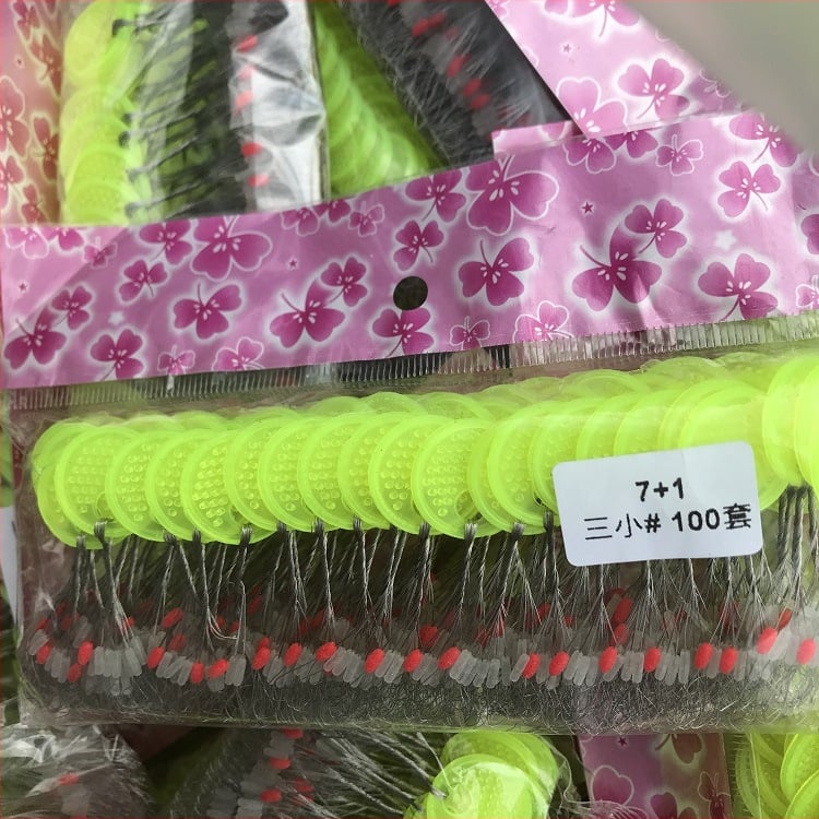 Space bean silikoninis atskyriklis žvejybos linijai, alyvuogės formos, tiesus stulpelio dizainas, komplekte 7+1 karoliukų