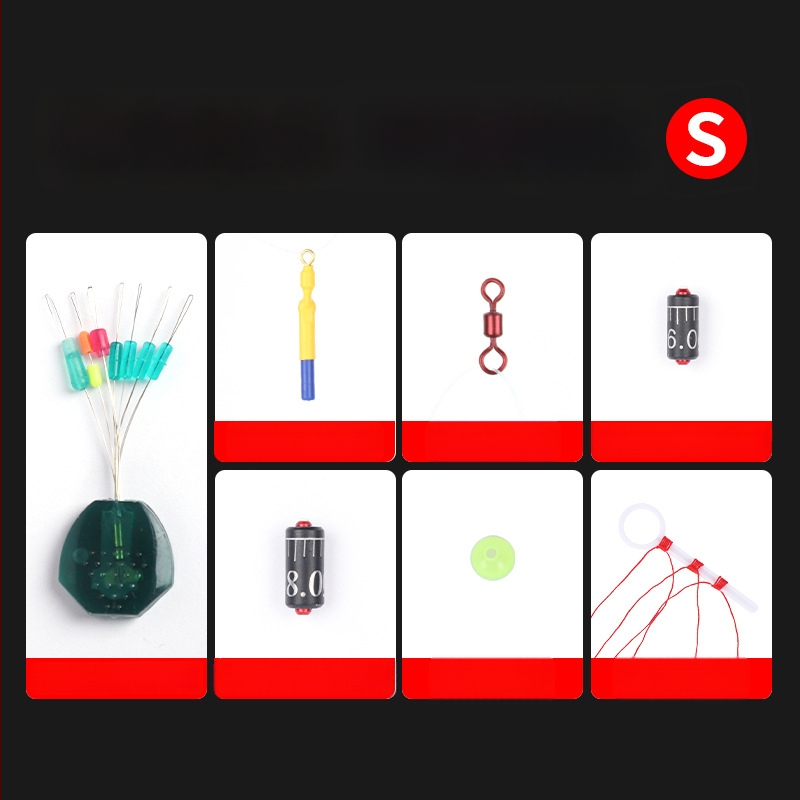 Slydimo plūdų komplektas skaliniam žvejybai su linijos rinkiniu ir karoliukų stabdžiais — medžiaga: silikono space beans