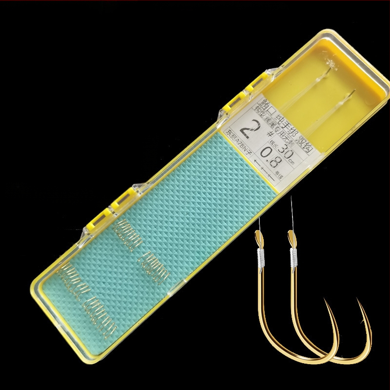 Nailoninis žvejybos vadovas su dvigubu kabliu, rankų darbo, paruoštas naudoti