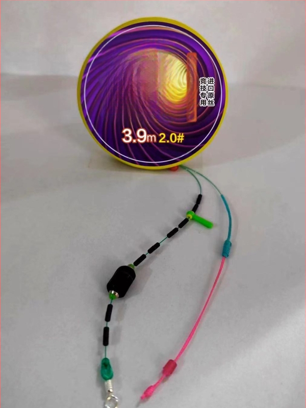 Nailono linijų rinkinys be mazgų, su uždaro-atidaro suktuku, skirtas lauko žvejybai, ilgis 3,6–7,2 m