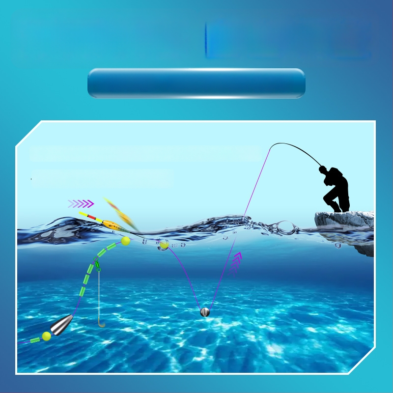 Roko žvejybos linijų komplektas su reguliuojamu slydimu plūduriu, 100 m pagrindinė linija, medžiaga: šilkas gėlė, tinkama tvenkinio žvejybai