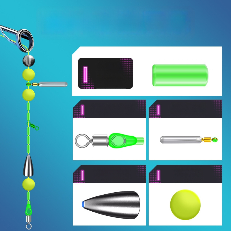 Roko žvejybos linijų komplektas su reguliuojamu slydimu plūduriu, 100 m pagrindinė linija, medžiaga: šilkas gėlė, tinkama tvenkinio žvejybai