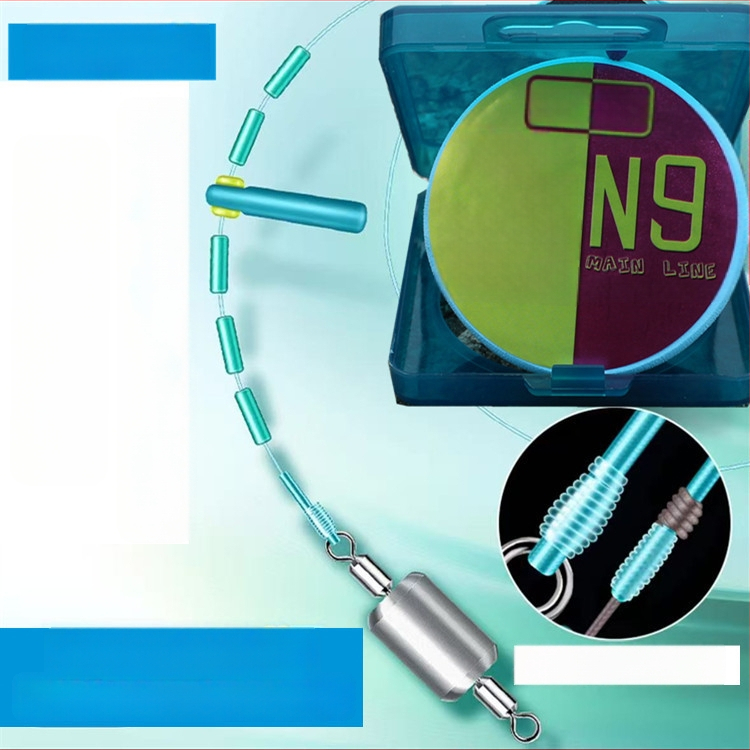 Pagrindinės žvejybos linijos rinkinys Black Pit, rankų darbo, PE sustiprintas, nailonas, ilgis 3.6 m