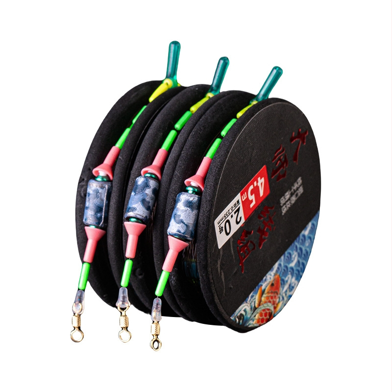 Nailono vientisa pagrindinė žvejybos linija komplektas gėlavandeniams žvejyboms — Medžiaga: Nailonas; Ilgis: 3.6–8.1 m; Tinka ežerams, tvenkiniams ir upei.