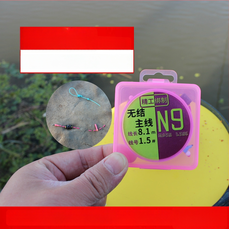 Nailono pagrindinė linija Black Pit žvejybai — sustiprinta, be mazgų, savarankiškai užsidaranti, prieš susivėlimą