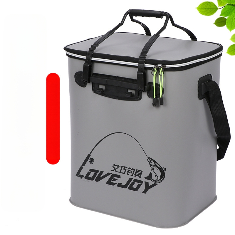 EVA žvejybos kibiras su vandeniui atspariomis sulankstoma konstrukcija, sustiprinta, svoris 1 kg