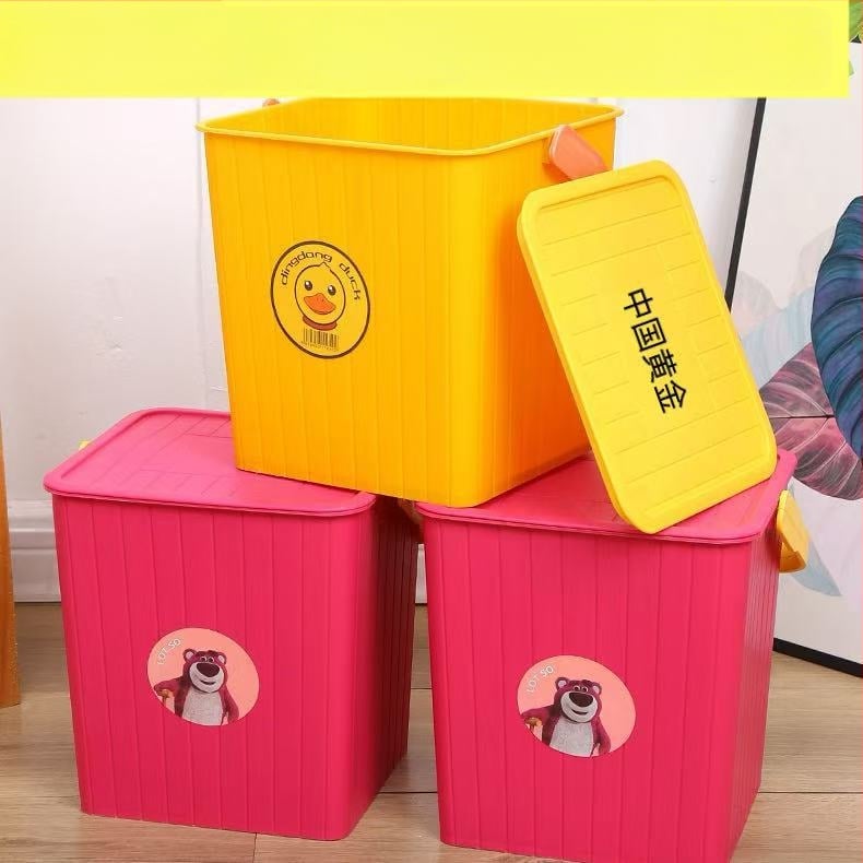 Műanyag tároló vödör fedővel nappali tárolásra, mindennapi szükségletek, modern egyszerű stílus (Anyag: Műanyag; Használat: Nappali tárolás; Cél: Mindennapi szükségletek; Stílus: Modern egyszerű)