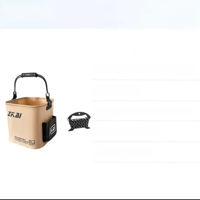 Sulankstomas vandens kibiras su tinklu ir šonine kišene – EVA medžiaga skirta lauko naudojimui