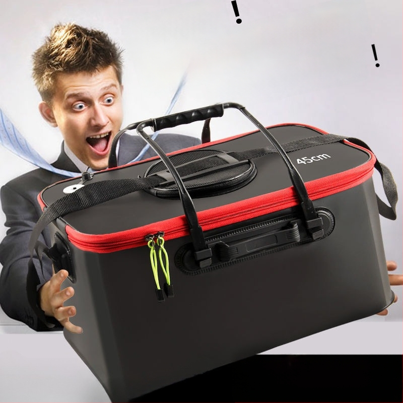 Universalus žvejybos kibiras su stiprintu EVA dizainu, didelė talpa, sulankstomas (Medžiaga: Silk flower; Produkto kodas: F 9779s 8mh95897)