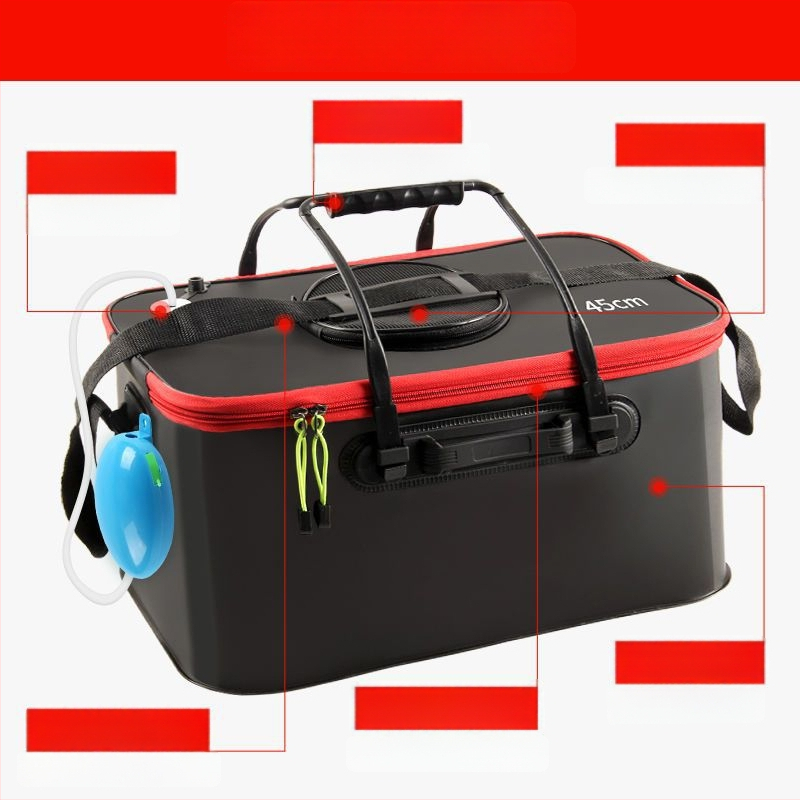 Universalus žvejybos kibiras su stiprintu EVA dizainu, didelė talpa, sulankstomas (Medžiaga: Silk flower; Produkto kodas: F 9779s 8mh95897)