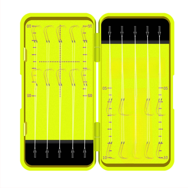 Ultra kratka kutija od 15 cm s dvostrukim udicama, završeni set s zlatnim omotačem na udicu za divlji ribolov na jezeru