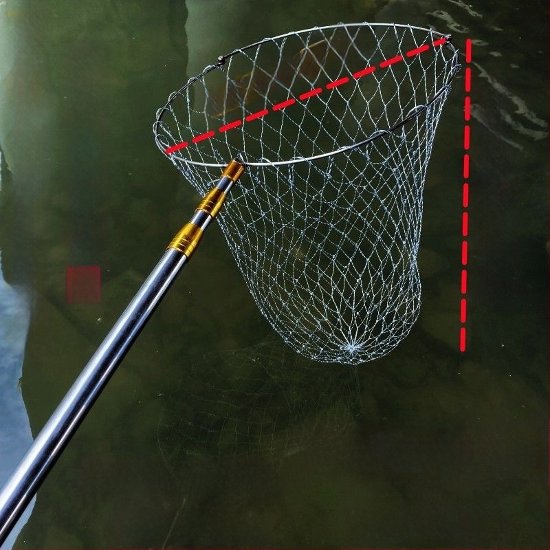 Nerūdijančio plieno teleskopinis žvejybos tinklas – pilnas rinkinys (2m/3m/4m) su tvirta galva
