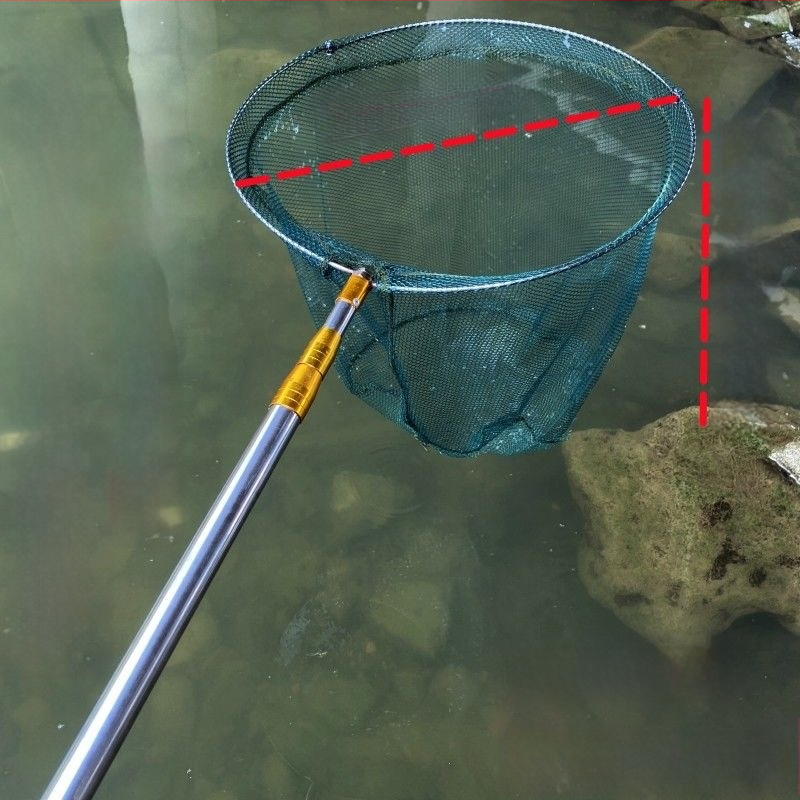 Nerūdijančio plieno teleskopinis žvejybos tinklas – pilnas rinkinys (2m/3m/4m) su tvirta galva