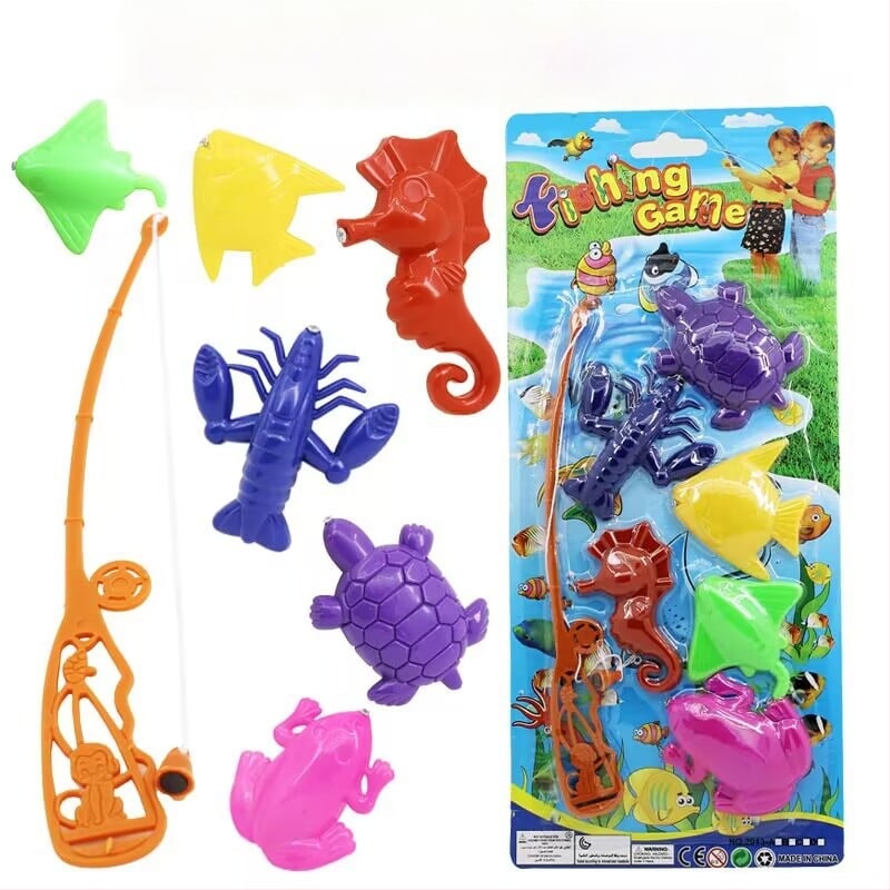 Set de jucării magnetice de pescuit pentru copii - jucărie educativă din plastic pentru apă, dezvoltă coordonarea mână-ochi și interacțiunea părinte-copil, potrivit pentru 4-6 ani