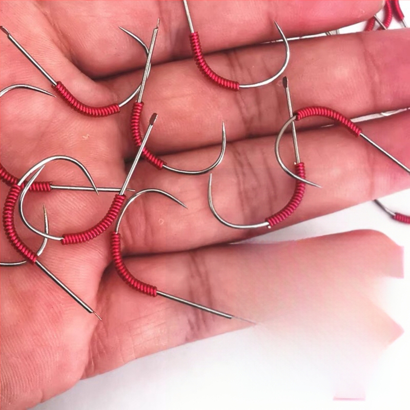 Krevetių žvejybos kabliukų rinkinys su viengubais ir dvigubais kabliukais, įprasti kabliukai, Ženklo 1