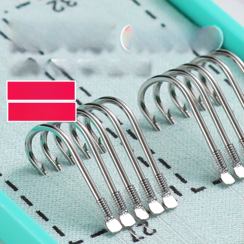 Žvejybos kabliukų rinkinys su dvigubais kabliukais, su spygliu ir be jų, rezervuarų žvejybai (100 vnt.)