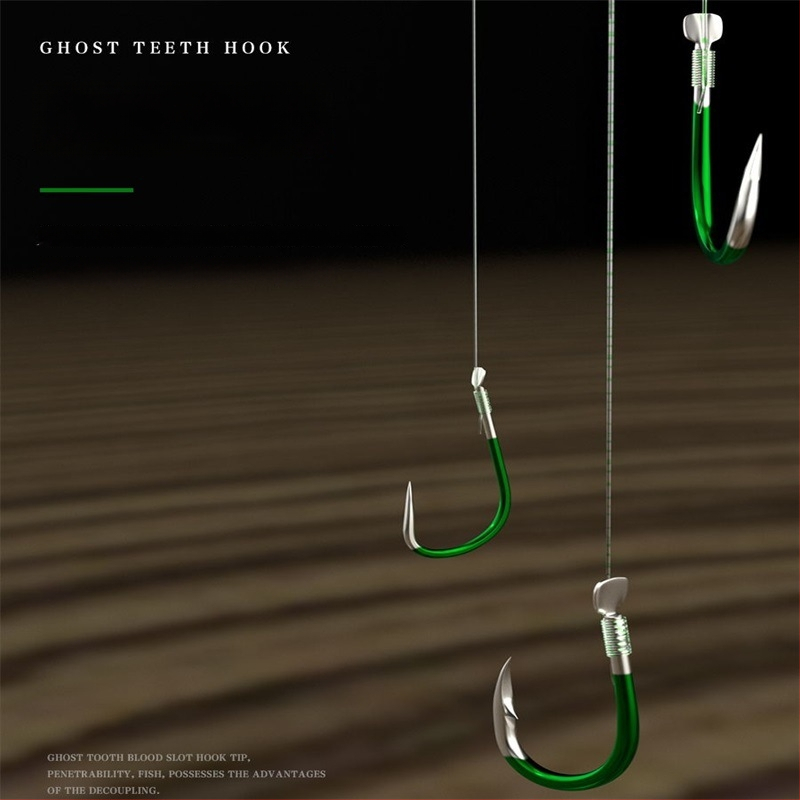 Rinkinys žvejybos kabliukams su iš anksto surištais, prieš pasukimą ir iškritimą, dvigubi kabliukai Nr.5, 20 vnt.