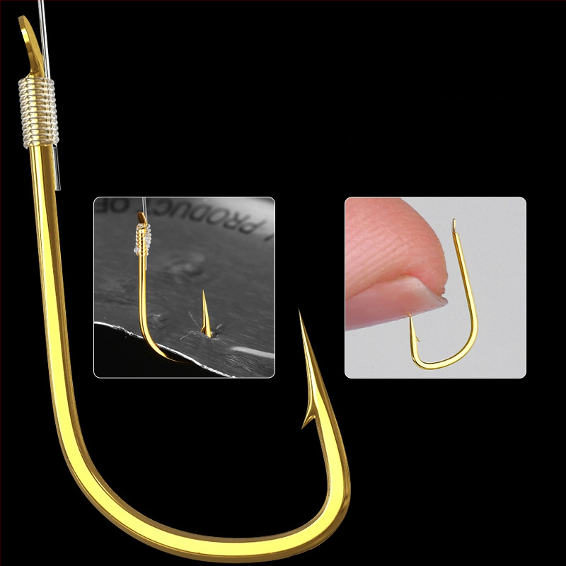 Yingke žvejybos kabliukų rinkinys su manžetu, dvigubas kabliukas, su dantimis, prieš susivėlimą