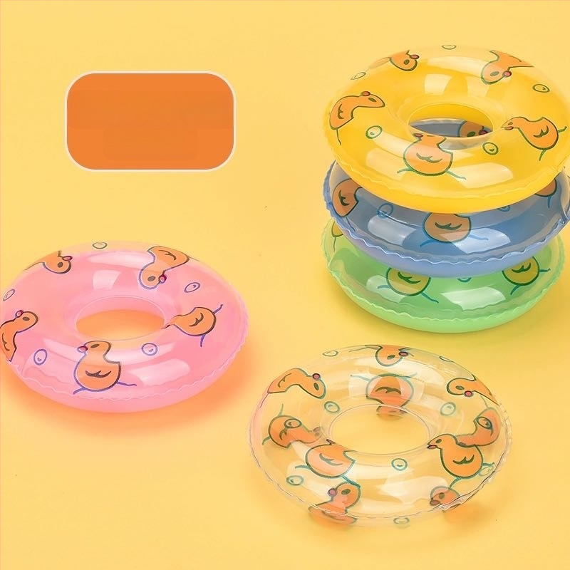 Vaikų plaukimo žiedas su antis formos dizainu – plastikinė vonios žaislas