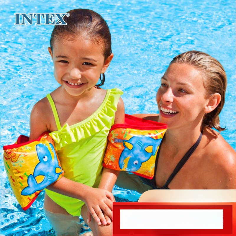 INTEX Vaikų plaukimo rankos žiedas – ekologiškas PVC, spaudinėtas modelis, tinkamas plaukimo ir vaikščiojimui vandeniu