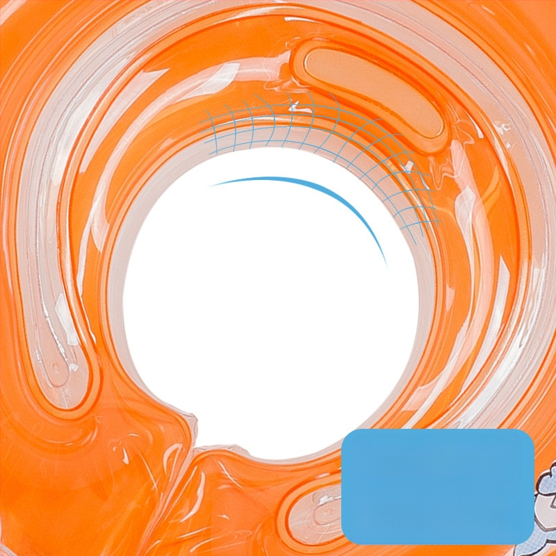 Angel Ward naujagimio kaklo plūduriui su integruota apykakle baseinui — PVC 0,18, animacinis raštas, tinkama plaukiojimui ir vandens vaikščioti