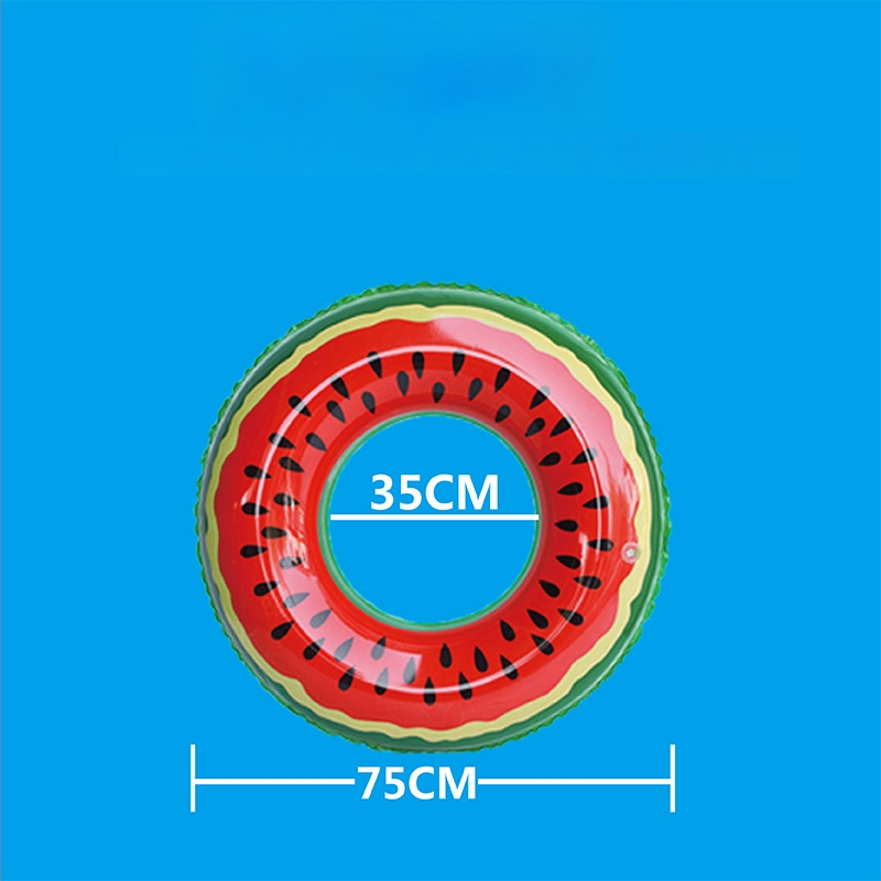 Vaikų pripučiamas plaukimo žiedas su meliono raštu, ekologiškas PVC, 0.18 mm storis, spaudinys, tinkamas plaukimo ir brendanimo veiklai vandenyje
