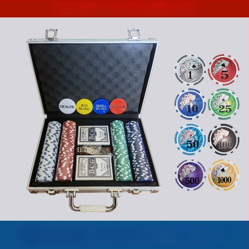 Set od 200 čipova za Baccarat, Mahjong, Texas Hold’em i domino – prozirni kristalni čipovi crvene i zelene boje