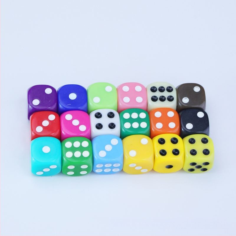 Lecheng akrilne kocke, s zaobljenim kutovima, šestostrane, kutija od 100 komada, mogućnost obrade i prilagodbe, za šah i karte