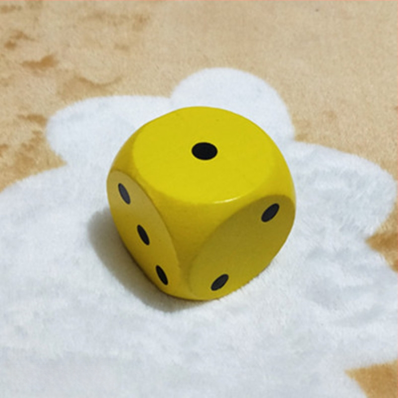 Drvena kocka za igru, 6 stranica, stil fillet, prilagodljiva, za Monopoly i dječju edukaciju