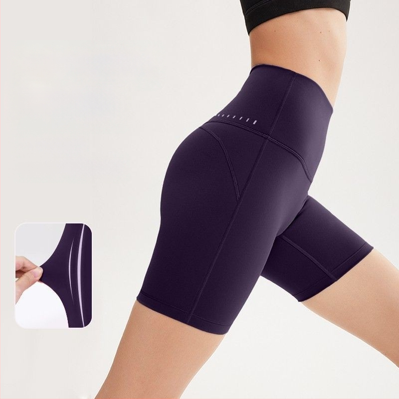 Йога къси панталони за жени с висока талия, лек летен стил, повдигане на ханша, контрол на корема, найлон 80%, дължина ¼, тясна кройка, SINWISS, лято 2025