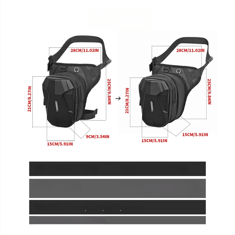 Motorkerékpár kerékpáros táska, Poliészter, Márka RZAHUAHU, Modell YA566, Kibővíthető