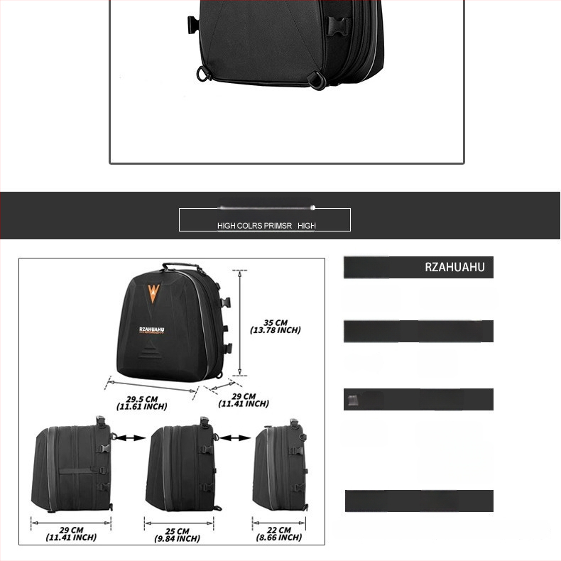 Motociklo galinės sėdynės krepšys | Saugojimas, 28 L, modelis 533, prekių ženklas RZAHUAHU