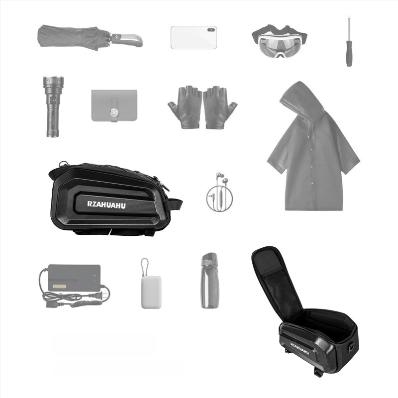 Dviračio galinė krepšys, PU oda, model Ya693, talpa 9–10 L, prekės ženklas Rzahuahu