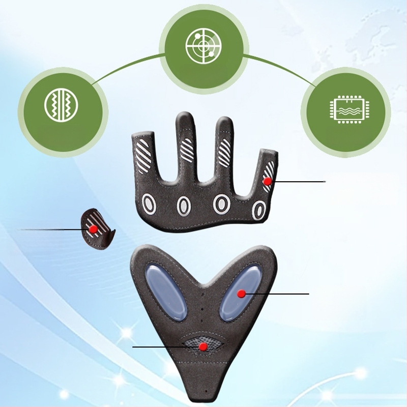 AOFIT nailoninės dviratininkų puspirštės moterims, suaugusioms