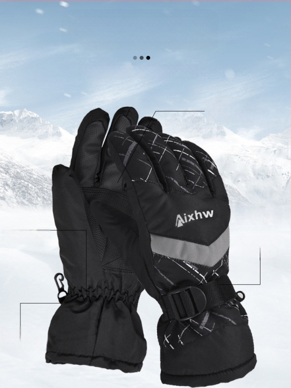 Aixhw slidinėjimo pirštinės – vėju atsparios ir šiltos, suaugusiems, neutralaus lyties