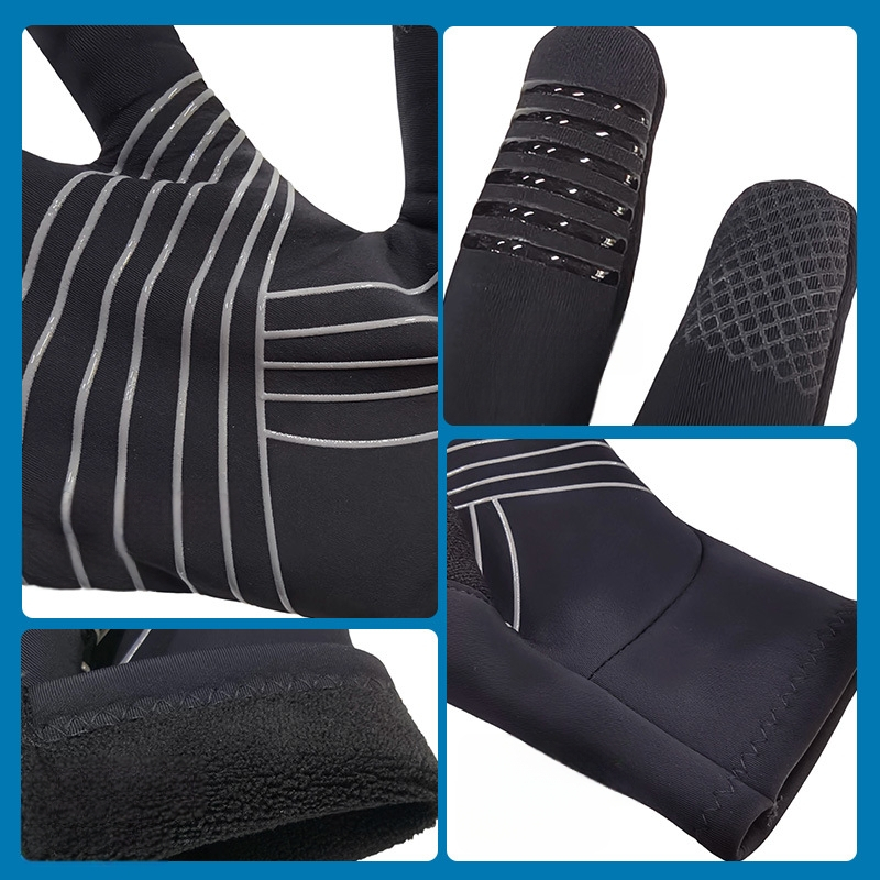 Nailoninės dviračių pirštinės, SKDK, universalios suaugusiems, su atskirtais pirštais, vidutinio storio