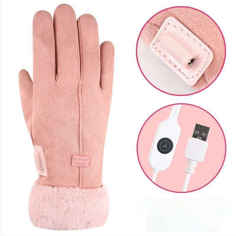 Grijane rukavice napajane USB-om, unisex, zima, za vožnju biciklom na otvorenom