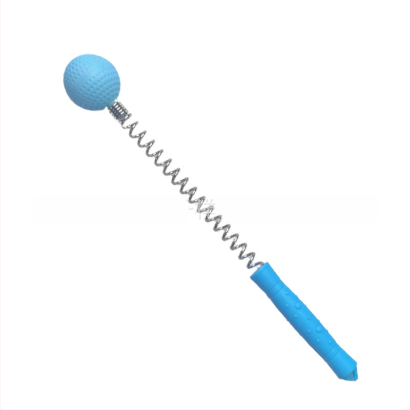 Nešiojamas plastikinis masažo kaltelis su silikono spyruoklės galvute, skirtas nugaros bakstelėjimui ir meridianų masažui (87 g)