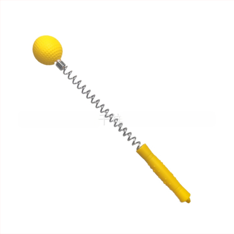 Nešiojamas plastikinis masažo kaltelis su silikono spyruoklės galvute, skirtas nugaros bakstelėjimui ir meridianų masažui (87 g)