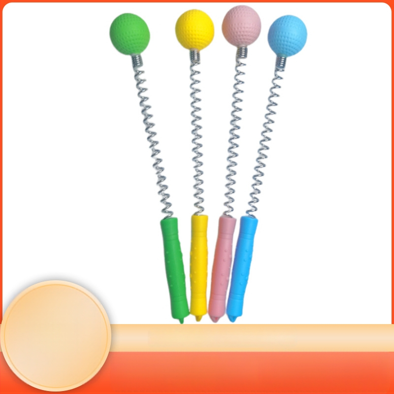 Nešiojamas plastikinis masažo kaltelis su silikono spyruoklės galvute, skirtas nugaros bakstelėjimui ir meridianų masažui (87 g)