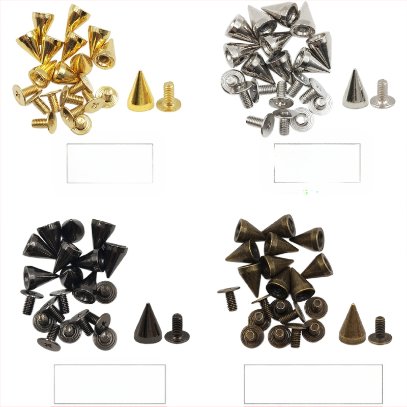 Σετ δερμάτινων καρφιών 100 τεμαχίων, μυτερή κεφαλή, μεταλλικά διακοσμητικά εξαρτήματα για ρούχα — Huafei