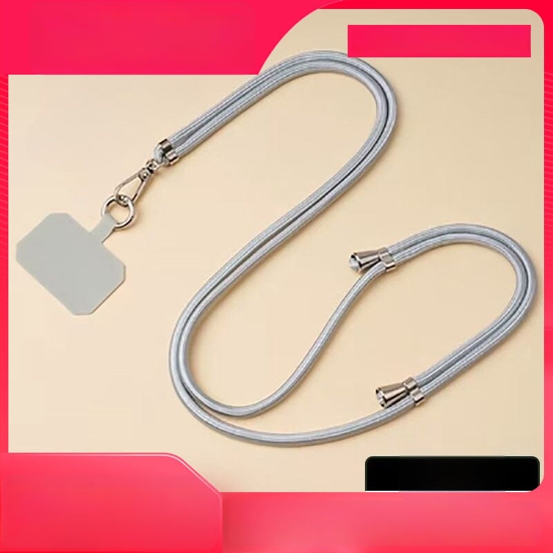 Ланярд за мобилен телефон - плетен нейлонов шнур, унисекс стил, нейлонова връзка, метална катарама