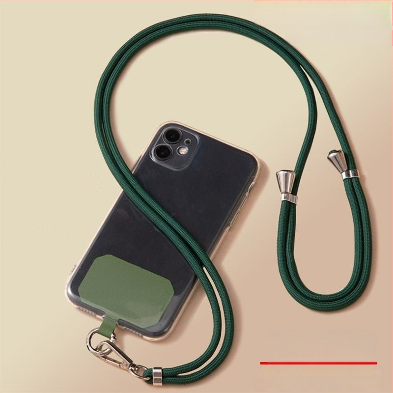 Ланярд за мобилен телефон - плетен нейлонов шнур, унисекс стил, нейлонова връзка, метална катарама